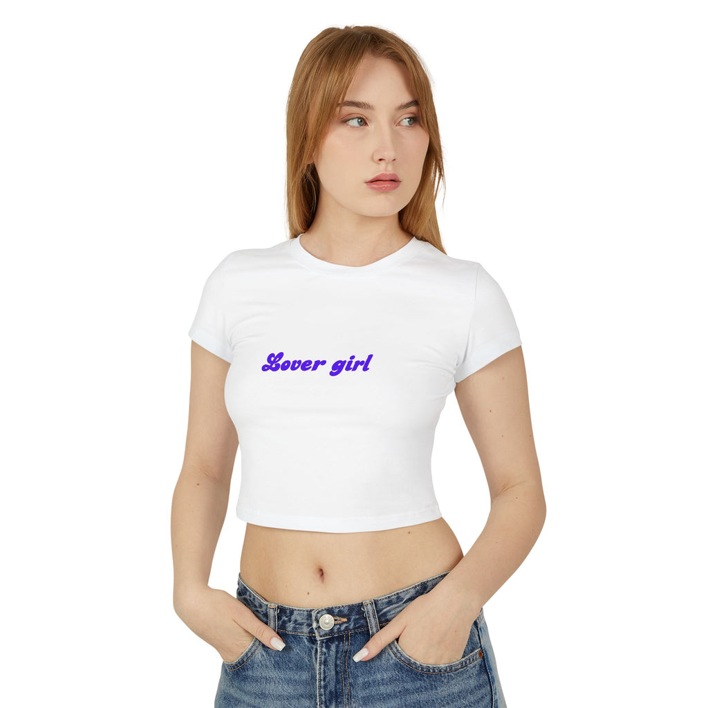 Lover Girl Baby Tee – Cropped Women's Graphic Tee – Fates