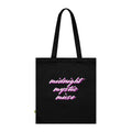 Midnight Mystic Muse Tote Bag — Retro Neon Script Organic Cotton Tote